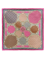 DOUBLE FACE SILK SCARF 65 / COLLAGE & BANDANA