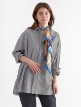 SILK SCARF 65 / GEOMETRIC PLAID