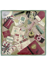 DOUBLE FACE SILK SCARF 88 / DESK & DOT