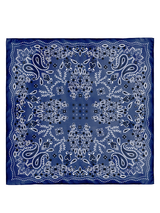 WOOL SILK CASHMERE STOLE 88 / KALEIDO BANDANA