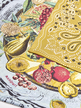 DOUBLE FACE SILK SCARF 88 / VEGAN & BANDANA