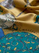 <ウールシルクカシミアストール88>プラネタ