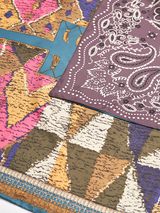 DOUBLE FACE SILK SCARF 88 / RUG & BANDANA