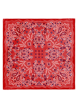 WOOL SILK CASHMERE STOLE 88 / KALEIDO BANDANA