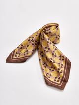 SILK SCARF 65 / GEOMETRIC PLAID