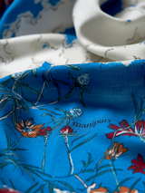 <ウールシルクカシミアストール88>ブルーメンガーデン