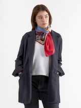 DOUBLE FACE SILK SCARF 88 / DESK & DOT