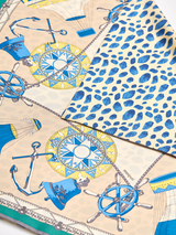 DOUBLE FACE SILK SCARF 65 / GLOBO & LEOPARD