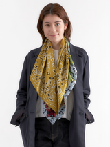DOUBLE FACE SILK SCARF 88 / VEGAN & BANDANA