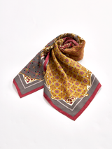 WOOL SILK CASHMERE STOLE 88 / COLLAGE