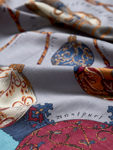 <ウールシルクカシミアストール88>プラネタ