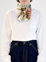 DOUBLE FACE SILK SCARF 88 / VEGAN & BANDANA