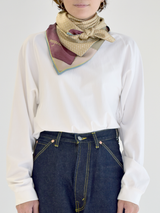 DOUBLE FACE SILK SCARF 88 / DESK & DOT