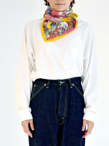 <ウールシルクカシミアストール88>ブルーメンガーデン