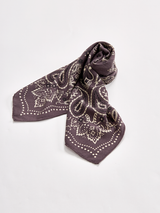 WOOL SILK CASHMERE STOLE 88 / KALEIDO BANDANA