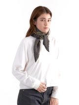 <ウールシルクカシミアストール88>ドットビット