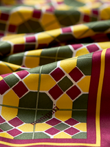 SILK SCARF 65 / GEOMETRIC PLAID