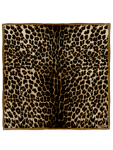 SILK SCARF 88 / LEOPARD BEG