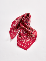 WOOL SILK CASHMERE STOLE 88 / KALEIDO BANDANA
