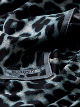 <ウールシルクカシミアストール88>レオパードリアル