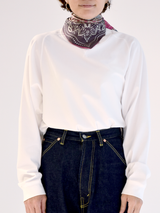 DOUBLE FACE SILK SCARF 65 / COLLAGE & BANDANA