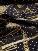 <ウールシルクカシミアストール88>ドットビット