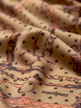 <ウールシルクカシミアストール88>ドットビット