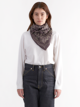 WOOL SILK CASHMERE STOLE 88 / KALEIDO BANDANA