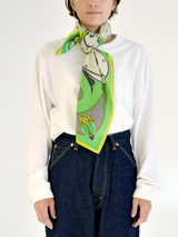 WOOL SILK CASHMERE STOLE 88 / SNOWGLOBE