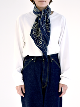 WOOL SILK CASHMERE STOLE 88 / KALEIDO BANDANA