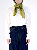 WOOL SILK CASHMERE STOLE 88 / KALEIDO BANDANA