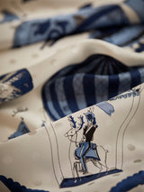 SILK SCARF 65 / JACQUARD WOVEN BALLOON BALLOON BALLOON