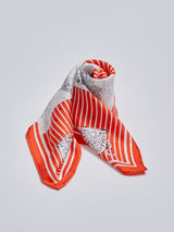 SILK SCARF 65 / JACQUARD WOVEN CASTEL