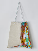 <プリントトートバッグL>リネン ベルト