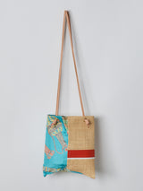 <プリントトートバッグS>ラフィア ウィッカーボトル