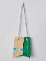 PRINT TOTE BAG S / RAFFIA GEOMEDOT