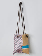 <プリントトートバッグS>ラフィア ジオメストライプ