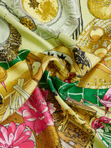 <シルクスカーフ88>コーヒー柄