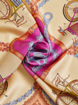 <シルクスカーフ65> 自転車