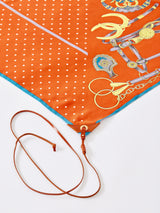SILK SCARF WITH LEATHER 88 / DOT STRIPE