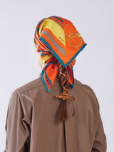 SILK SCARF WITH LEATHER 88 / DOT STRIPE