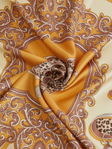 SILK SCARF 65 / TASSEL LEOPARD