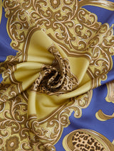 SILK SCARF 65 / TASSEL LEOPARD