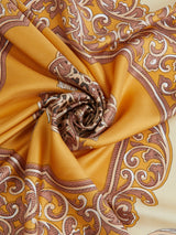 SILK SCARF 88 / TASSEL LEOPARD
