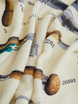 COTTON SILK STOLE WITH POMPOM 120 / STICK