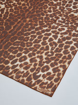 COTTON SCARF 65 / LEOPARD BEG