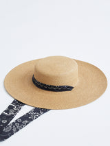 <カンカン帽> BG5ペイズリーバンダナ