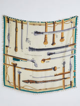 COTTON SILK STOLE WITH POMPOM 120 / STICK