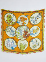 <コットンシルクストールポンポン120>サークルフラワー