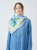 <コットンシルクストールポンポン120>アンティークフラワー